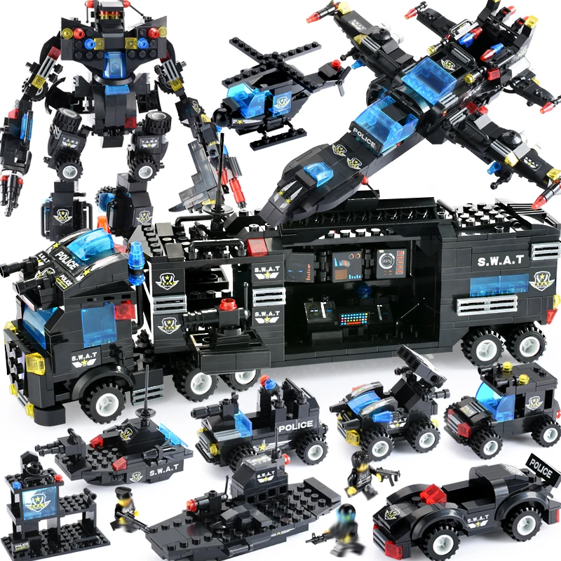 725PCS 534PCS 695PCS City Police Station Blocks 8 in 1 Robot Helicopter Model Compatible LegoINGly Building Blocks DIY Bricks
725PCS 534PCS 695PCS City Police Station Blocks 8 in 1 Robot Helicopter Model Compatible LegoINGly Building Blocks DIY Bricks