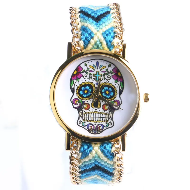 Elegant New Design 4 Colors Sugar Skull Women/Lady Wrist Wacth With Fabric Band Best Gifts Free Shipping
Elegant New Design 4 Colors Sugar Skull Women/Lady Wrist Wacth With Fabric Band Best Gifts Free Shipping