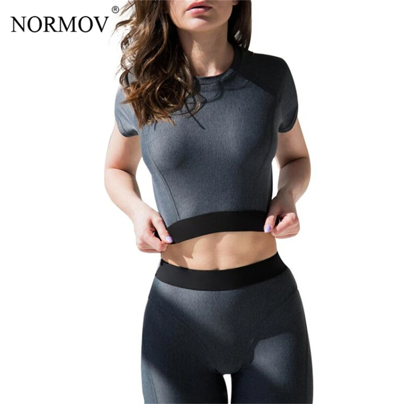 NORMOV Solid Fitness Clothing Two Piece Set Female Knitted Tracksuit Women Short Sleeve Crop Top and High Waist Leggings 3 Color
NORMOV Solid Fitness Clothing Two Piece Set Female Knitted Tracksuit Women Short Sleeve Crop Top and High Waist Leggings 3 Color