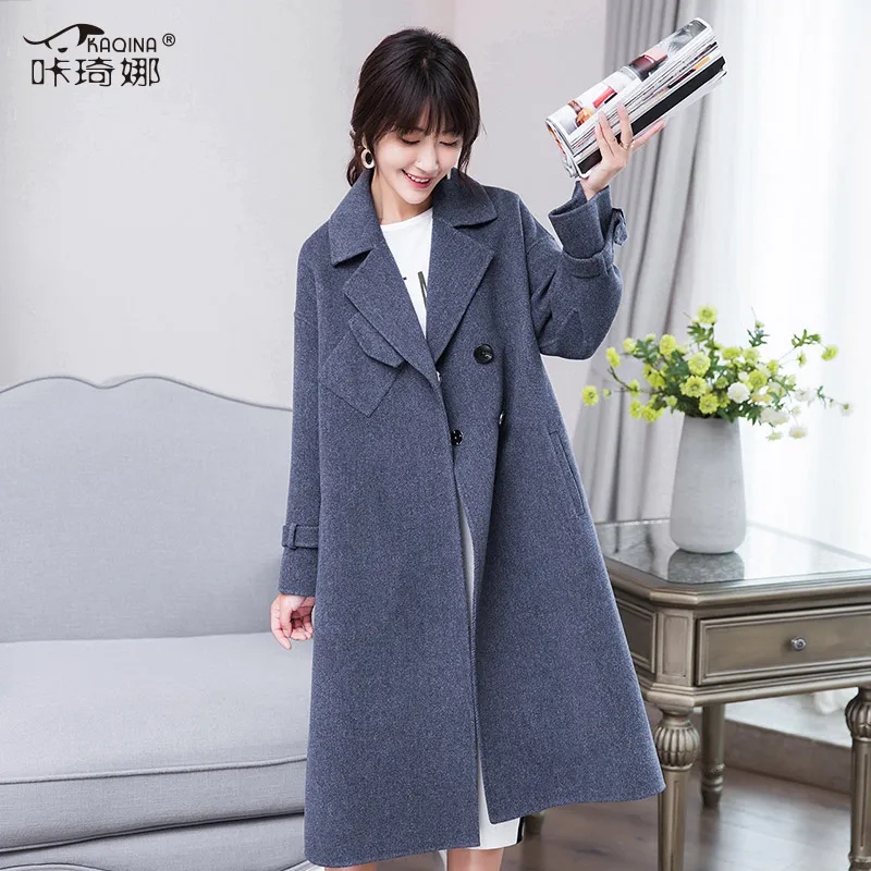 Double-faced Wool Coat Female Jacket 2018 Autumn Winter Woolen Long Coat Women's Jackets Coats Cashmere Casaco Feminino 38019 KJ 
Double-faced Wool Coat Female Jacket 2018 Autumn Winter Woolen Long Coat Women's Jackets Coats Cashmere Casaco Feminino 38019 KJ