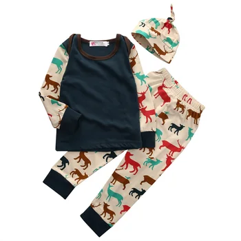 Newborn Baby Boys Girl clothes sets Long sleeve Casual T-shirts Tops + Long Pants Hats Clothes suits clothing Outfit Set 2016
Newborn Baby Boys Girl clothes sets Long sleeve Casual T-shirts Tops + Long Pants Hats Clothes suits clothing Outfit Set 2016