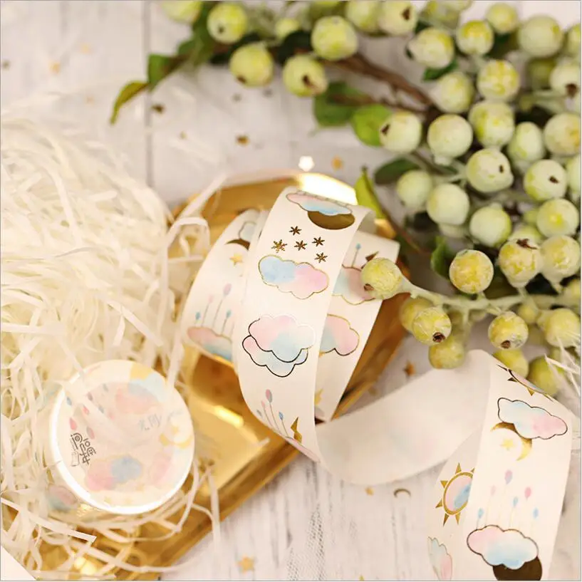 25 mm*5 m colorful clouds gilding Washi Tape photo album DIY decorative Scrapbook for planner Masking Tape craft gift
25 mm*5 m colorful clouds gilding Washi Tape photo album DIY decorative Scrapbook for planner Masking Tape craft gift