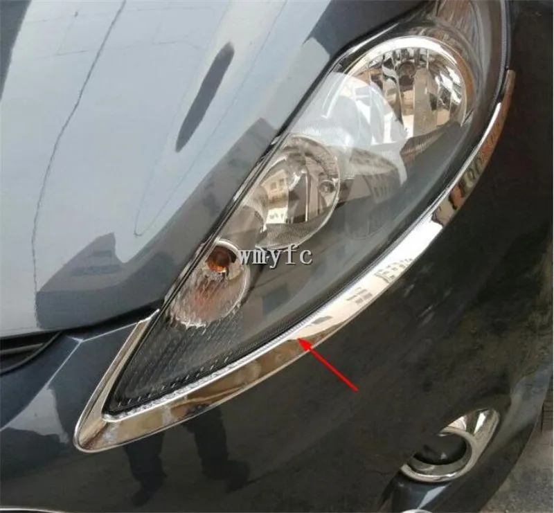 For Ford Fiesta Sixth generation 2008-2012 ABS Chrome Front headlight Lamp Cover shade eyebrows trim 2pcs
For Ford Fiesta Sixth generation 2008-2012 ABS Chrome Front headlight Lamp Cover shade eyebrows trim 2pcs