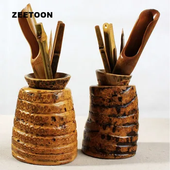 Natural Bamboo Root Tea Ceremony 6 Gentlemen Chahe Tea Scoop Shovel Needle Puller Clip Tea Strainers Canister Holder Pen Tea Set
Natural Bamboo Root Tea Ceremony 6 Gentlemen Chahe Tea Scoop Shovel Needle Puller Clip Tea Strainers Canister Holder Pen Tea Set