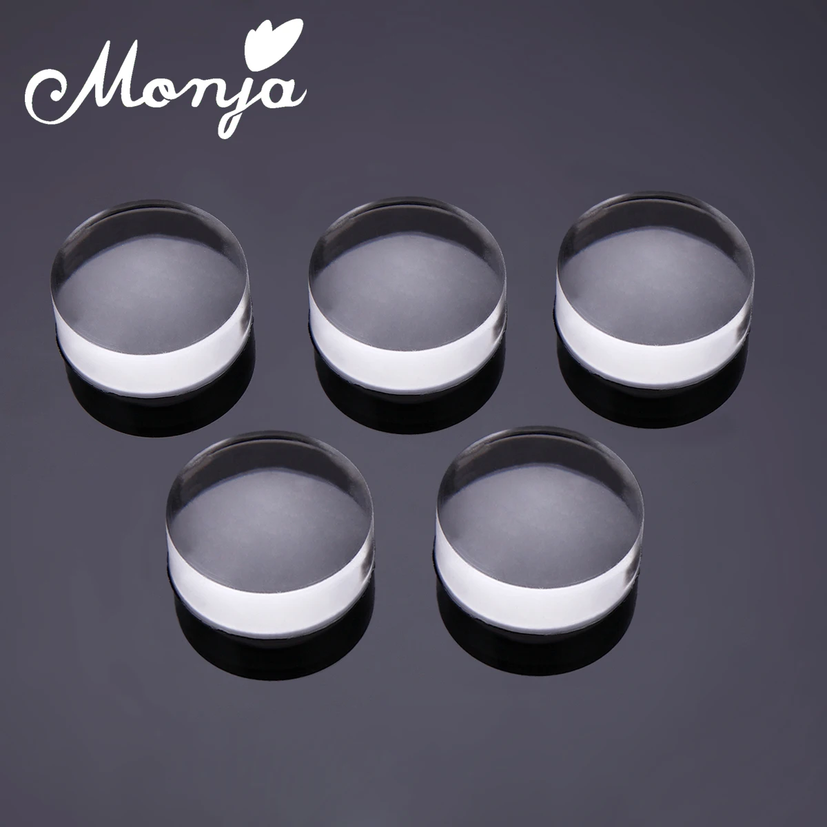 Monja 5Pcs 23mm Nail Art Silicone Replacement Stamper Clear Jelly Head for Transfer Stamping Polishing Printing Manicure Kit
Monja 5Pcs 23mm Nail Art Silicone Replacement Stamper Clear Jelly Head for Transfer Stamping Polishing Printing Manicure Kit