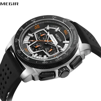 MEGIR Sport Men Watches Silicone Watch Band Minute Second Chronograph Dial Top Brand Luxury Quartz Wrist Watches
MEGIR Sport Men Watches Silicone Watch Band Minute Second Chronograph Dial Top Brand Luxury Quartz Wrist Watches