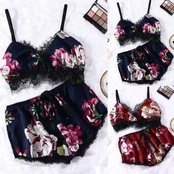 Summer NEW HOT Fashion Ladies Underwear Pajamas Women Sexy V-Neck Floral Sling Lingerie Lace Trousers Nightgown Freeship пижама
Summer NEW HOT Fashion Ladies Underwear Pajamas Women Sexy V-Neck Floral Sling Lingerie Lace Trousers Nightgown Freeship пижама