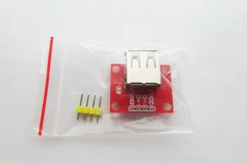 USB A Female Breakout Board 5V Power 2.54mm Header free shipping