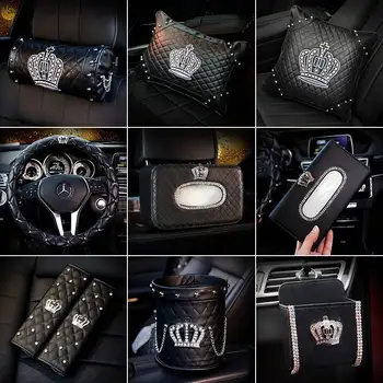 Anti Slip PU Leather Car Gear Shift Knob Cover Safety Belt Cover Handbrake Cover Crystal Rhinestone Bling Diamond Crown Key Case
Anti Slip PU Leather Car Gear Shift Knob Cover Safety Belt Cover Handbrake Cover Crystal Rhinestone Bling Diamond Crown Key Case