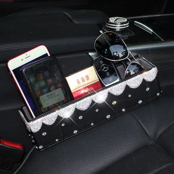 rhinestone car storage box organizer cup holder seat gap case pocket for phone etc.
rhinestone car storage box organizer cup holder seat gap case pocket for phone etc.