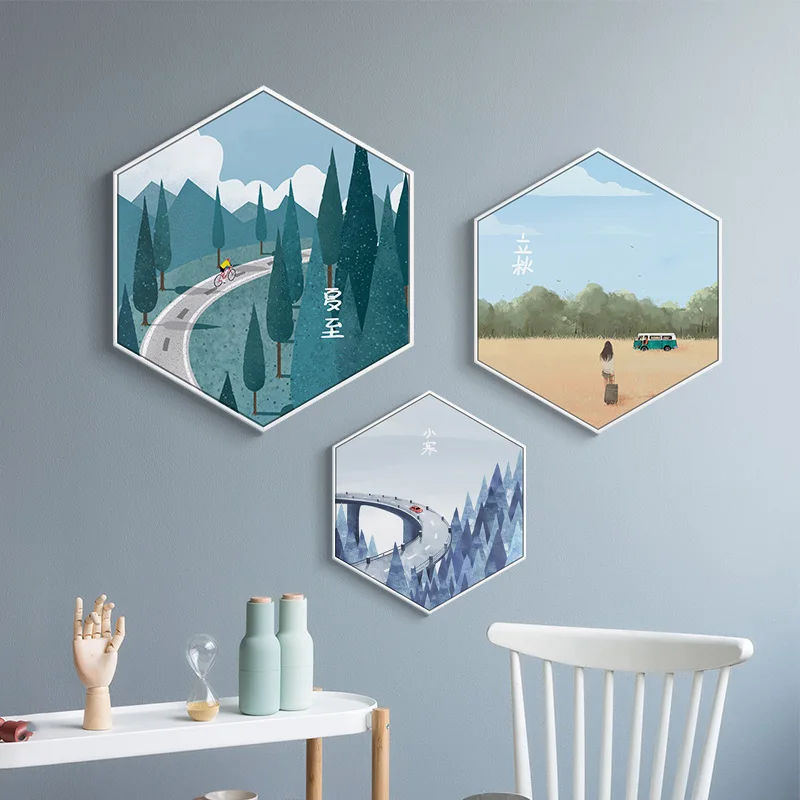 Nordic seasons animate landscape hexagon canvas painting posters and print no frame wall art pictures for living room bedroom
Nordic seasons animate landscape hexagon canvas painting posters and print no frame wall art pictures for living room bedroom