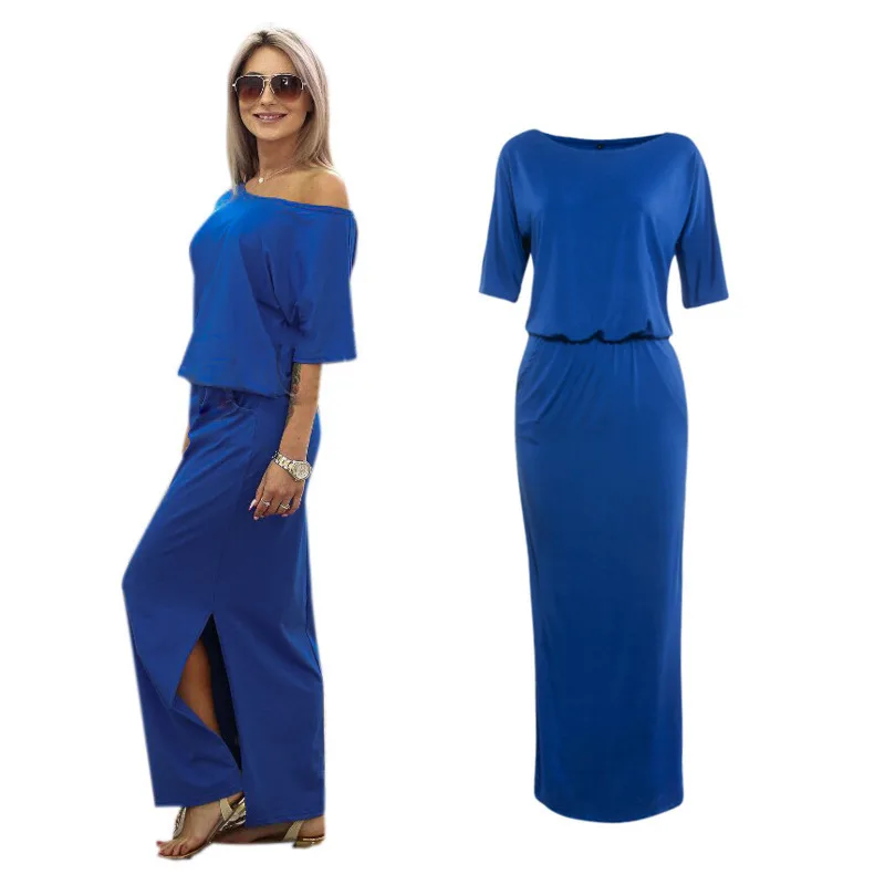 Casual Pocket Dress Women One Shoulder Short sleeve Loose Solid Elastic Dropped Waist Dress Irregular collar Vestiti Donna ez*
Casual Pocket Dress Women One Shoulder Short sleeve Loose Solid Elastic Dropped Waist Dress Irregular collar Vestiti Donna ez*