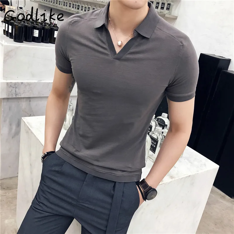 GODLIKE 2019 summer new 8-color knit solid color fashion short-sleeved POLO shirt slim slim men's Paul shirt
GODLIKE 2019 summer new 8-color knit solid color fashion short-sleeved POLO shirt slim slim men's Paul shirt