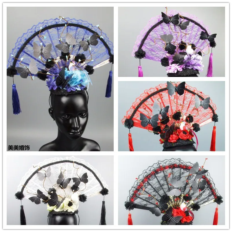 China creative wind fan tire exaggeration stage T runway show studio photos portray the costume headdress
China creative wind fan tire exaggeration stage T runway show studio photos portray the costume headdress