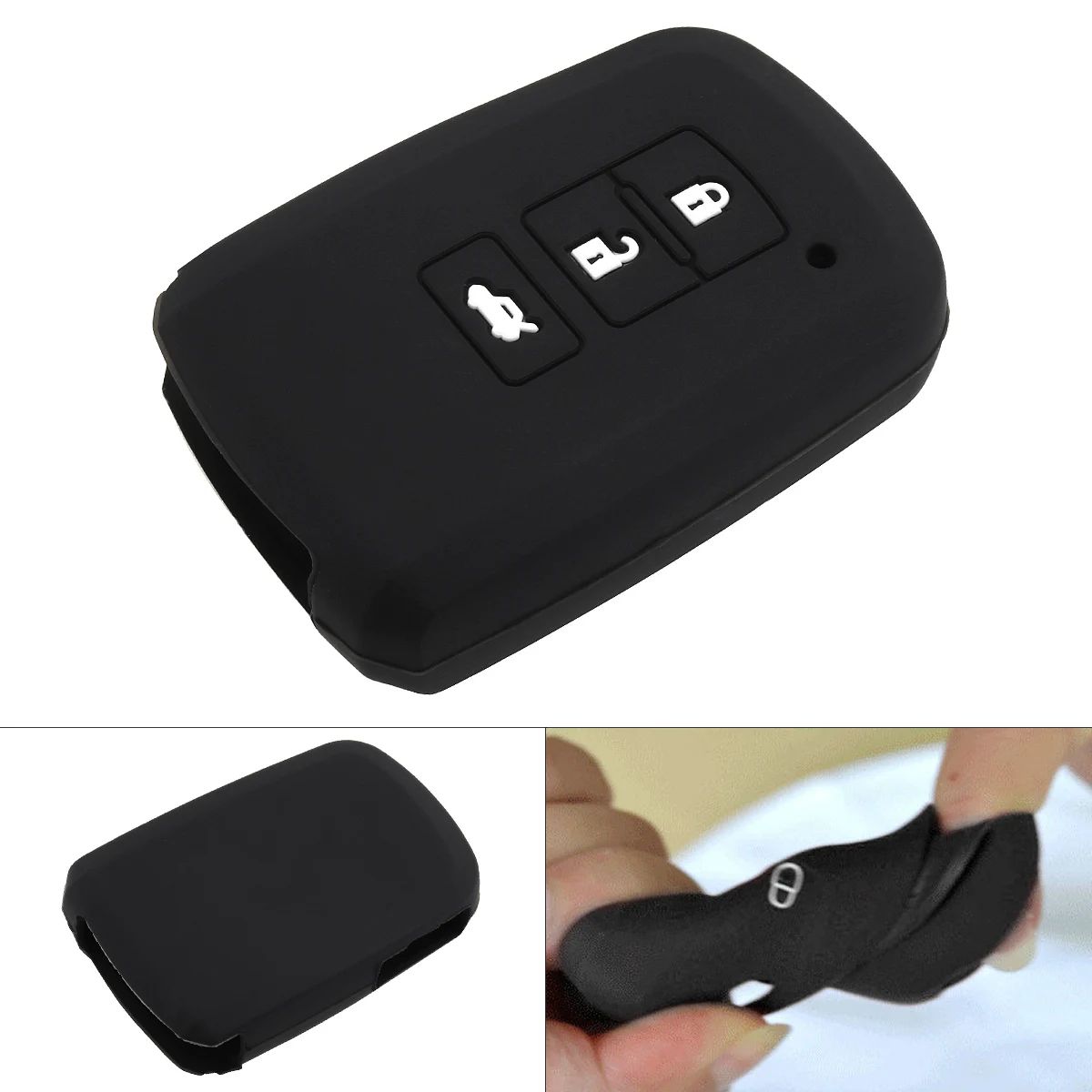 3 Buttons Silicone Smart Car Remote Key Case Protector Holder for Toyota Camry Corolla Avalon Rav4 Land Cruiser
3 Buttons Silicone Smart Car Remote Key Case Protector Holder for Toyota Camry Corolla Avalon Rav4 Land Cruiser