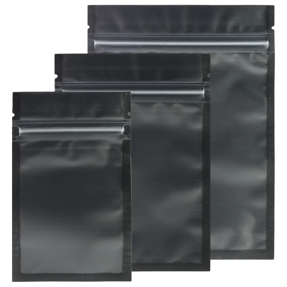 Матовые прозрачные/черные пакеты на молнии разных размеров 100 шт. полиэтиленовый пластиковый плоский замок