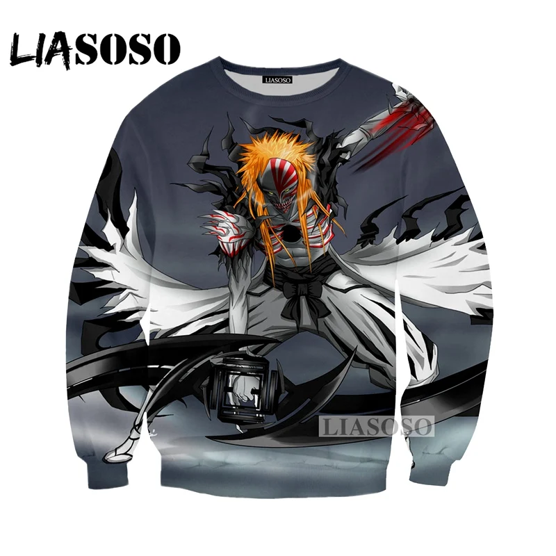 LIASOSO NEW Anime BLEACH Kurosaki Ichigo Cartoon Tees 3D Print T-shirt/Hoodie/Sweatshirt Unisex Cosplay cool T Shirt Tops G381
LIASOSO NEW Anime BLEACH Kurosaki Ichigo Cartoon Tees 3D Print T-shirt/Hoodie/Sweatshirt Unisex Cosplay cool T Shirt Tops G381