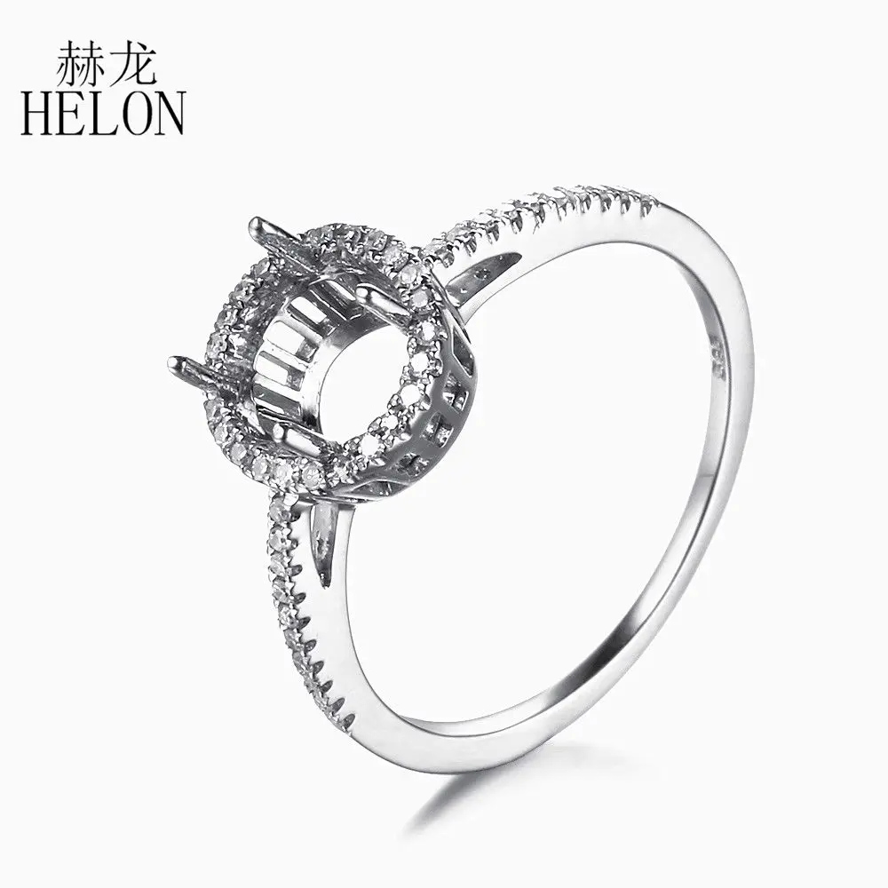 HELON 6.5mm Round Pave Natural Diamonds Ring Solid 10K White Gold Engagement Wedding Semi Mount Ring Women's Fine Jewelry
HELON 6.5mm Round Pave Natural Diamonds Ring Solid 10K White Gold Engagement Wedding Semi Mount Ring Women's Fine Jewelry