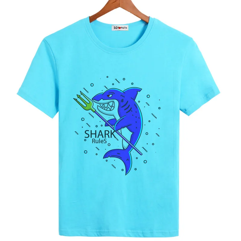 

BGtomato Shark printing tshirt new style funny t-shirt men original brand casual top tees hip hot mens tshirt cheap sale