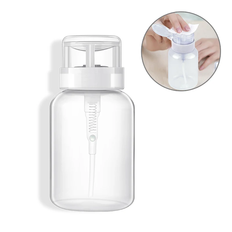 Hot Sale 120ml Plastic Refillable Bottle Push Down Empty Pump Dispenser Nail Polish Remover Alcohol Clear Bottles
Hot Sale 120ml Plastic Refillable Bottle Push Down Empty Pump Dispenser Nail Polish Remover Alcohol Clear Bottles