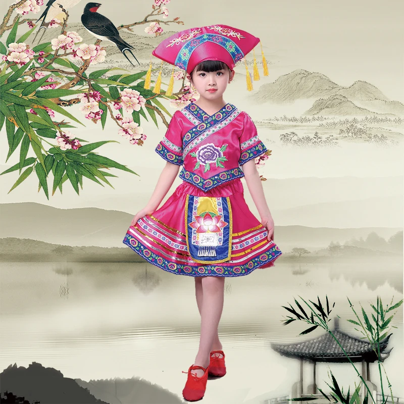 Girl Hmong Costumes Children Zhuang Costumes Women Miao Dance Costumes Dai Hulusi Costumes
Girl Hmong Costumes Children Zhuang Costumes Women Miao Dance Costumes Dai Hulusi Costumes
