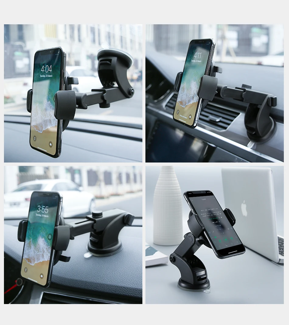 RAXFLY Sucker Car Phone Holder For iPhone X 8 7 Plus Universal Adjustable Holders For Samsung S9 GPS Windshield Stand Support RAXFLY Sucker Car Phone Holder For iPhone X 8 7 Plus Universal Adjustable Holders For Samsung S9 GPS Windshield Stand Support