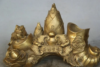free Shipping JP S0524 10" Chinese Brass Golden Toad Spittor bat bamboo flower Brush Pot pencil vase
free Shipping JP S0524 10" Chinese Brass Golden Toad Spittor bat bamboo flower Brush Pot pencil vase