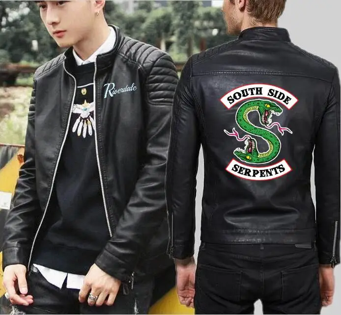 

Men's casual car US drama River Valley town riverdale leather men's slim motorcycle jacket men's pu leather jacket