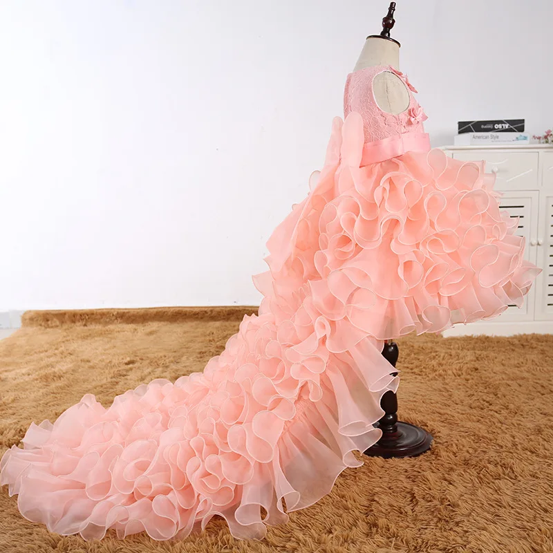 Glitz Detachable Children Dress for Evening Peach Girl Dresses Front Short Back Long Bridesmaids Gowns with Train
Glitz Detachable Children Dress for Evening Peach Girl Dresses Front Short Back Long Bridesmaids Gowns with Train