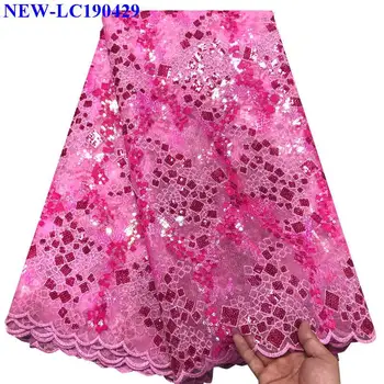 African French Net Lace Fabric With Sequins For Evening Dress Latest High Quality Mesh Lace With Pink Sequin Lace Fabric MHS02
African French Net Lace Fabric With Sequins For Evening Dress Latest High Quality Mesh Lace With Pink Sequin Lace Fabric MHS02