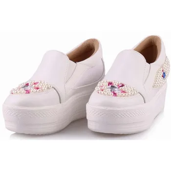 2017 women sheepskin canvas high platform wedges heel casual shoes slip on single shoes handmade pearl rhinestone loafers
2017 women sheepskin canvas high platform wedges heel casual shoes slip on single shoes handmade pearl rhinestone loafers