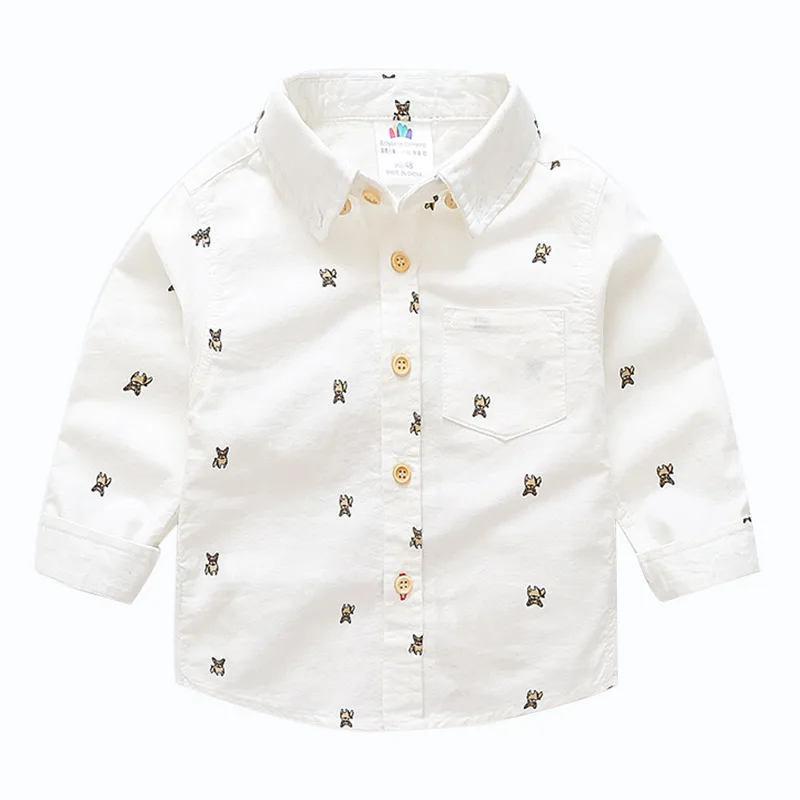 Boys Shirts 2018 New Spring Fashion Brand Kids Clothes Cartoon Dog Printed Children White Shirts Casual Toddler Boy Clothing
Boys Shirts 2018 New Spring Fashion Brand Kids Clothes Cartoon Dog Printed Children White Shirts Casual Toddler Boy Clothing