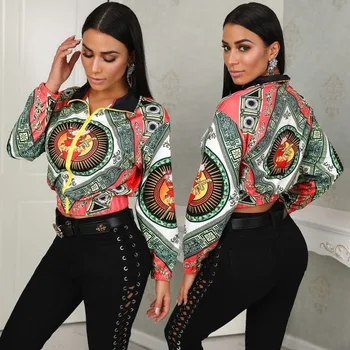 Spring Autumn Print Bomber Jacket Women Vintage bee flower pattern Outerwear jacket baseball uniform Casual jacket Trend
Spring Autumn Print Bomber Jacket Women Vintage bee flower pattern Outerwear jacket baseball uniform Casual jacket Trend