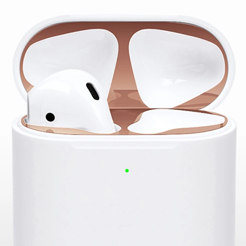 Внутренний металлический пылезащитный стикер для Apple AirPods 2 чехол Защитная