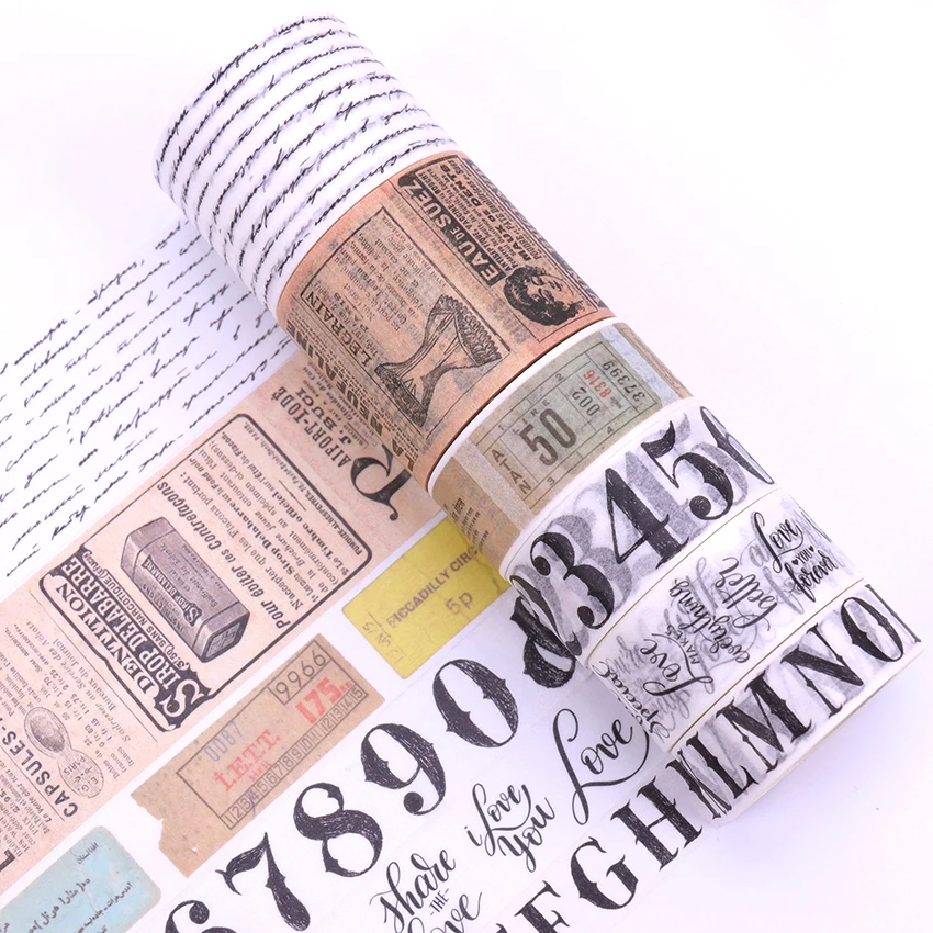 Vintage Poster Washi Tape English Letters Sticker Old Ticket DIY Decorative Tape Adhesive Scrapbook Sticker Stationery
Vintage Poster Washi Tape English Letters Sticker Old Ticket DIY Decorative Tape Adhesive Scrapbook Sticker Stationery