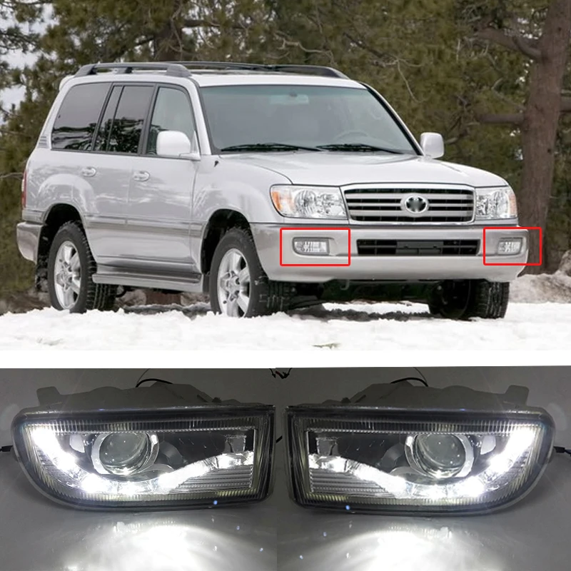 CAPQX 2PCS RH LH Refit converted LED Fog Lamp Light foglight For LAND CRUISER 100 FZJ100 HZJ105 HDJ10 UZJ100 LC100 99-06
CAPQX 2PCS RH LH Refit converted LED Fog Lamp Light foglight For LAND CRUISER 100 FZJ100 HZJ105 HDJ10 UZJ100 LC100 99-06
