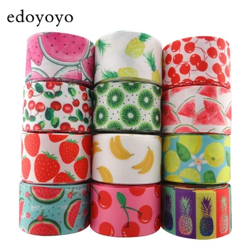 Edoyoyo 5 Yards/lot 1-1/2" 38mm Fruits Grosgrain Ribbon For Gift Packaging Printed Grosgrain Ribbon 100% Polyester Soft Ribbon 
Edoyoyo 5 Yards/lot 1-1/2" 38mm Fruits Grosgrain Ribbon For Gift Packaging Printed Grosgrain Ribbon 100% Polyester Soft Ribbon