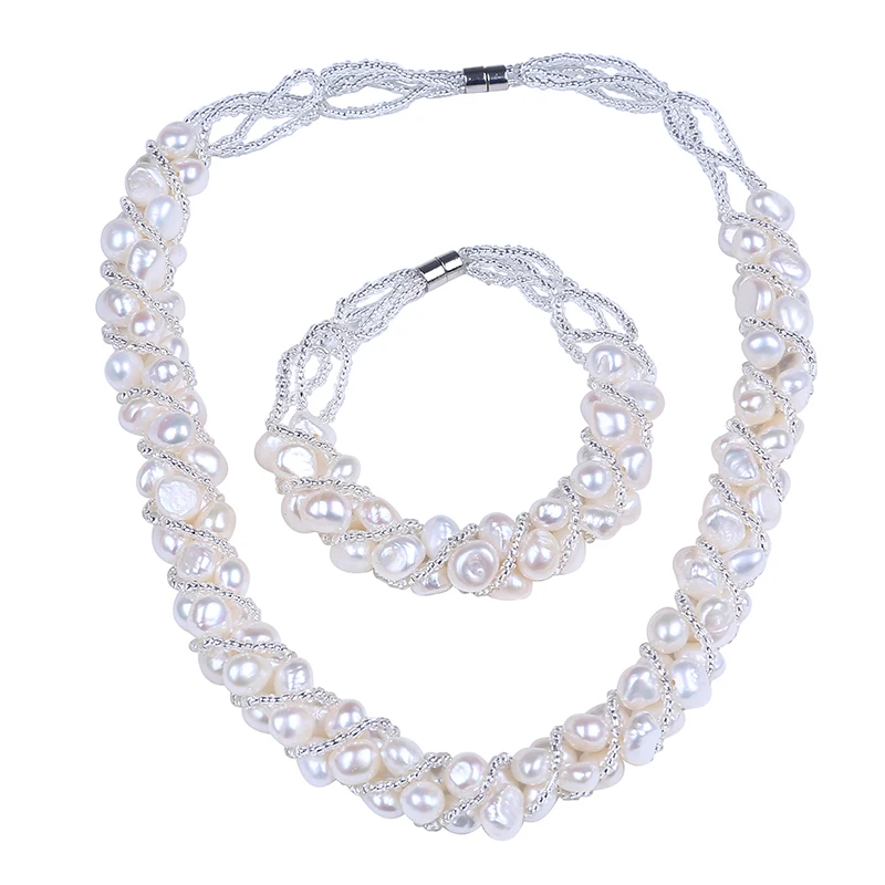 Perfect wedding freshwater pearl necklace & bracelet setting layered pearl jewelry 6-7mm baroque pearl necklace bracelet
Perfect wedding freshwater pearl necklace & bracelet setting layered pearl jewelry 6-7mm baroque pearl necklace bracelet