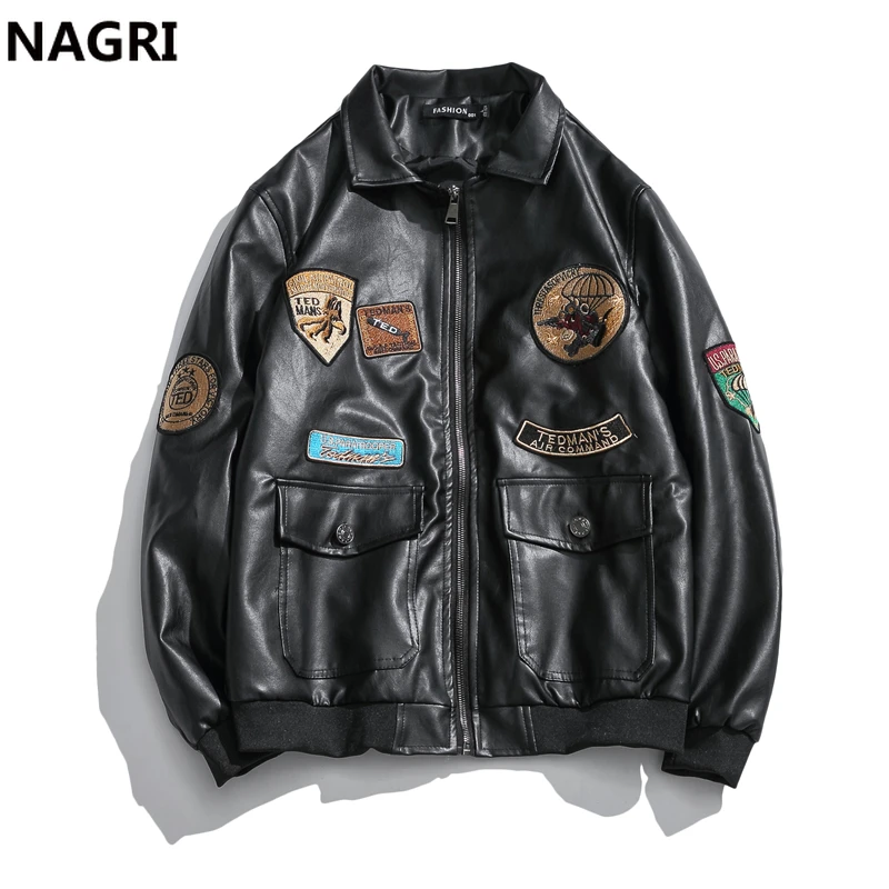 2019 Embroidery Leather Jacket Men Vintage Casual Pu Motorcycle Bike Pilot Bomber Jacket Streetwear Cowboy Jackets Coats Men
2019 Embroidery Leather Jacket Men Vintage Casual Pu Motorcycle Bike Pilot Bomber Jacket Streetwear Cowboy Jackets Coats Men