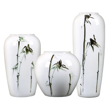 Chinese bamboo pattern zen ceramic flower vase ornaments for living room home decorations porcelain crafts vases figurines
Chinese bamboo pattern zen ceramic flower vase ornaments for living room home decorations porcelain crafts vases figurines