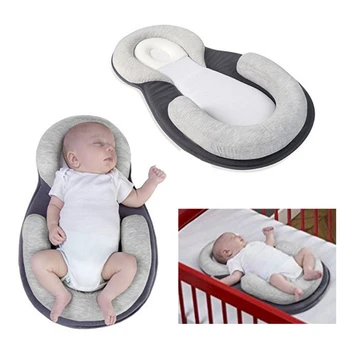 Portable Baby Crib Nursery Folding Infant Toddler Cradle pillow