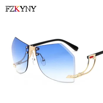FZKYNY Fashion Brand Designer Women Men New Cut Edges Sunglasses Alloy Frame Sun Glasses Unisex Blue Lens Rimless Eyewear UV400
FZKYNY Fashion Brand Designer Women Men New Cut Edges Sunglasses Alloy Frame Sun Glasses Unisex Blue Lens Rimless Eyewear UV400