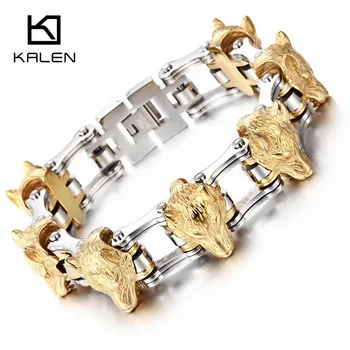Kalen 316 Stainless Steel Link Chain Wolf Head Charm Bracelet 2018 New Punk Bracelet Hip Hop Men's Accessory Gift For Boyfriend
Kalen 316 Stainless Steel Link Chain Wolf Head Charm Bracelet 2018 New Punk Bracelet Hip Hop Men's Accessory Gift For Boyfriend
