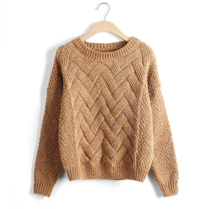 Casual Twist Knitted Sweater Women 2018 Autumn Winter Long Sleeve O-neck Pullovers Loose Befree Jumpers Warm Ladies Sweaters
Casual Twist Knitted Sweater Women 2018 Autumn Winter Long Sleeve O-neck Pullovers Loose Befree Jumpers Warm Ladies Sweaters