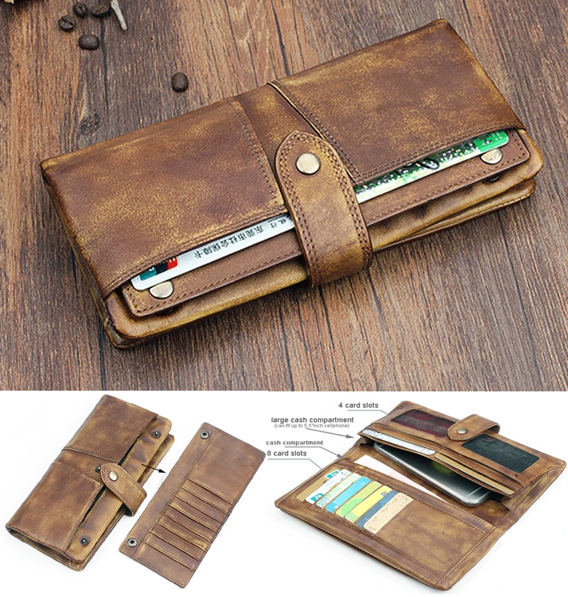 Multi-function Vintage Genuine Leather Clutch Wallet men Leather Wallet male purse money bag men Long wallet Credit card holder
Multi-function Vintage Genuine Leather Clutch Wallet men Leather Wallet male purse money bag men Long wallet Credit card holder