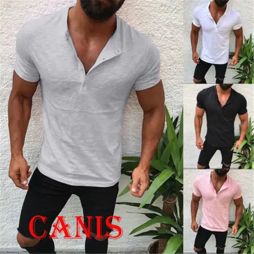 2018 New Fashion Hot Popular Men's Slim Fit V Neck Short Sleeve Muscle Tee T-shirt Casual Tops Henley Shirts
2018 New Fashion Hot Popular Men's Slim Fit V Neck Short Sleeve Muscle Tee T-shirt Casual Tops Henley Shirts