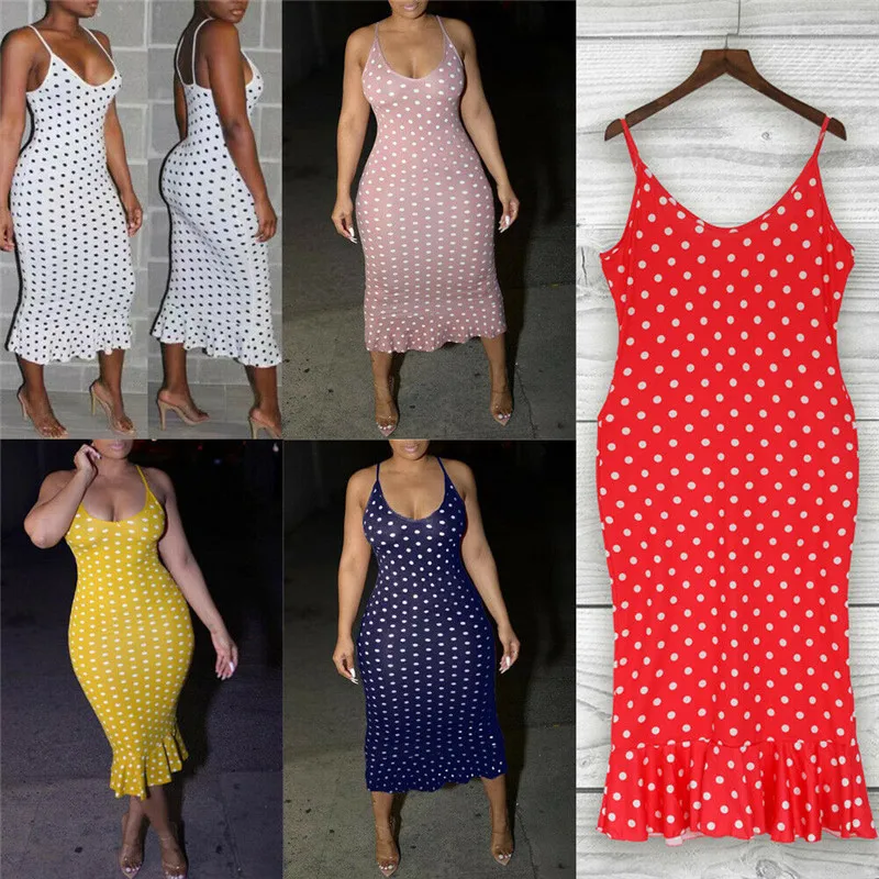 US Women Summer Long Dress Evening Party Beach Dress Dot Print Sundress Plus Size
US Women Summer Long Dress Evening Party Beach Dress Dot Print Sundress Plus Size