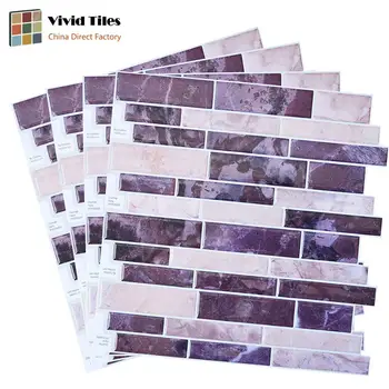 Vividtiles Purple Backsplash Decor Popular Living Room 3D Peel and Stick Wall Tiles - 1 Sheet
Vividtiles Purple Backsplash Decor Popular Living Room 3D Peel and Stick Wall Tiles - 1 Sheet