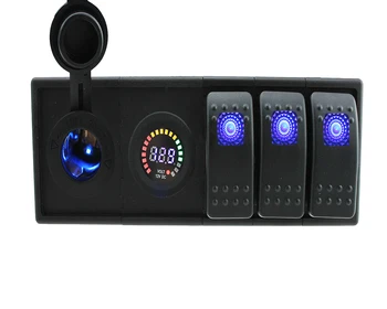 IZTOSS DC 12V/24V LED Digital voltmeter power Socket with toggle rocker switch jumper wires and housing holder BLUE
IZTOSS DC 12V/24V LED Digital voltmeter power Socket with toggle rocker switch jumper wires and housing holder BLUE