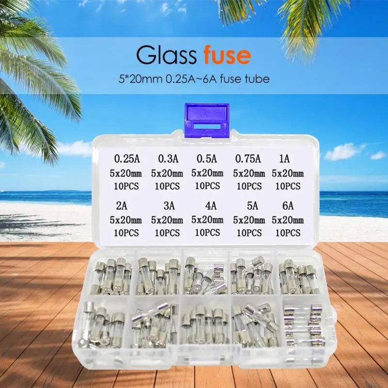 100pcs/lot Set Kit 5x20mm Fuse Assorted Kits DIY Quick Blow Glass Tube Fast-blow Glass Fuses 0.5A 1A 2A 3A 5A 8A 10A 15A 20A 30A
100pcs/lot Set Kit 5x20mm Fuse Assorted Kits DIY Quick Blow Glass Tube Fast-blow Glass Fuses 0.5A 1A 2A 3A 5A 8A 10A 15A 20A 30A